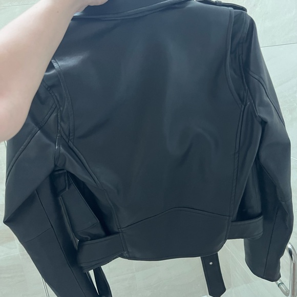 Black Faux Leather Jacket Blankyc NYC - Picture 2 of 3